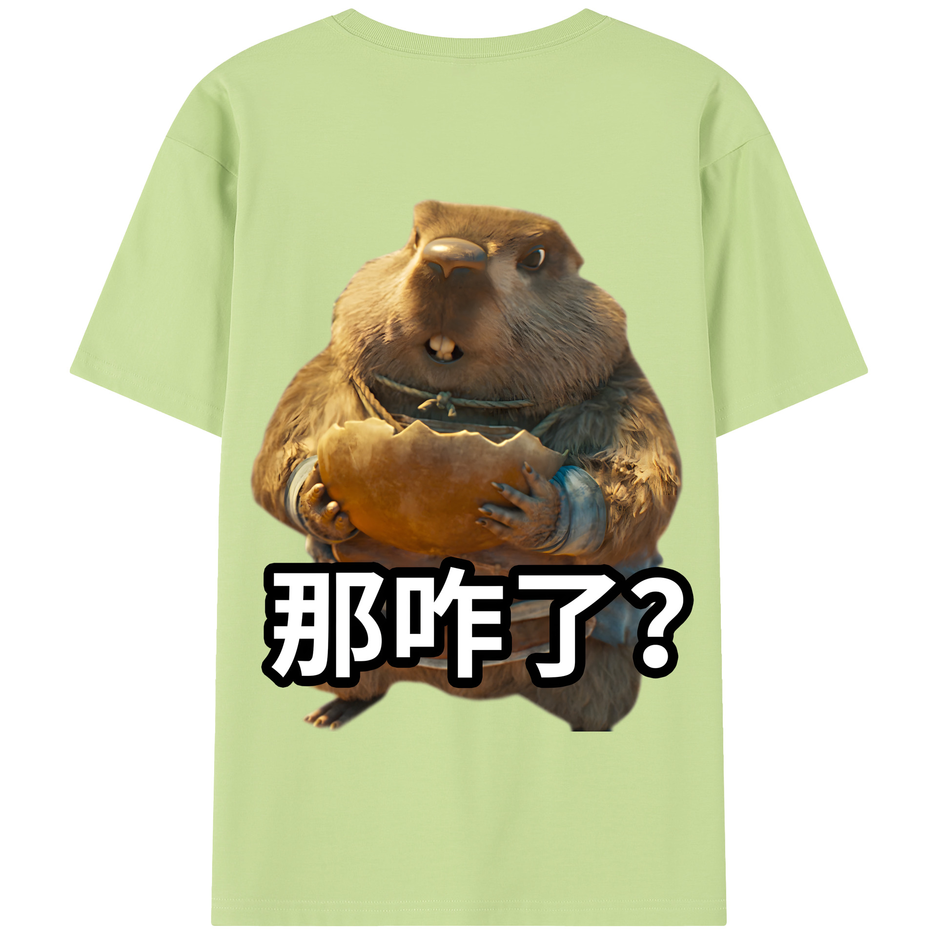 （画像用） Ne Zha 2 ナタ 魔童の大暴れ 綿100％半袖Tシャツ（背面プリント）